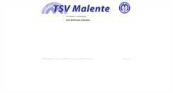 Desktop Screenshot of onlinemeldung.tsvmalente.de